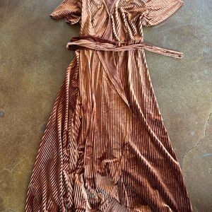 Elegant Velvety Wrap Dress